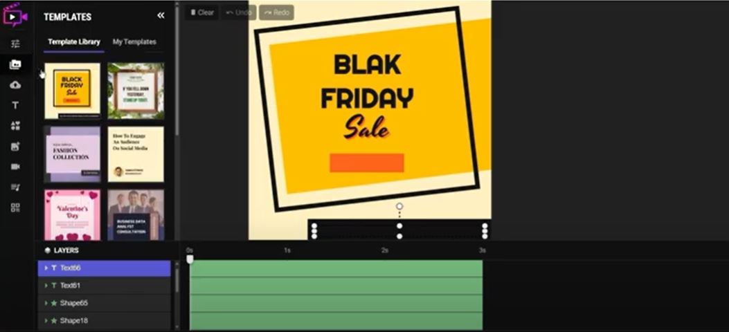 INSIDE THE APP THE TEMPLATES