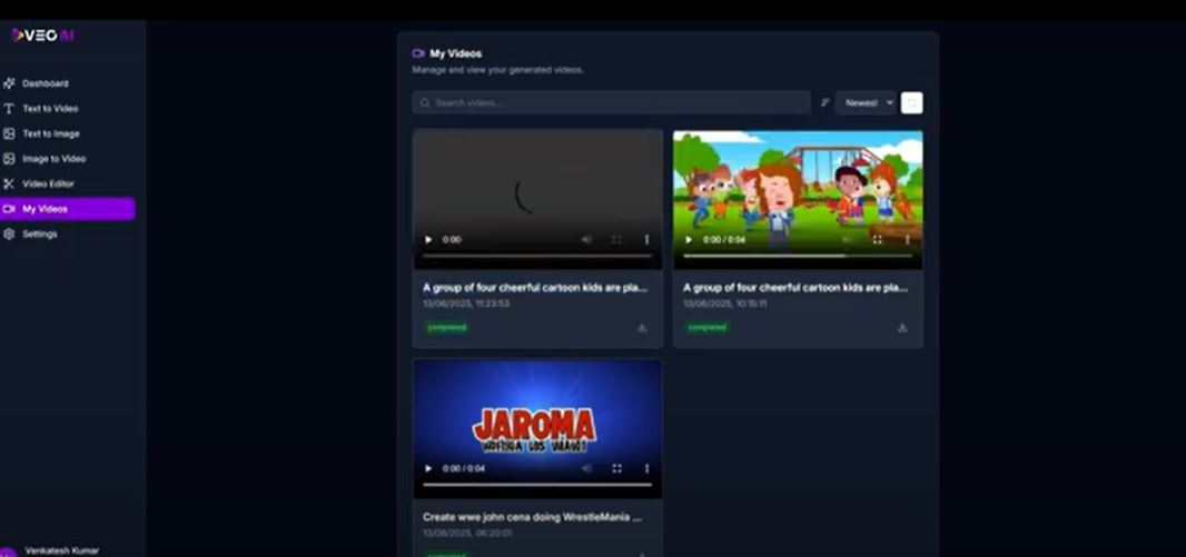 veo ai inside the app video eneration