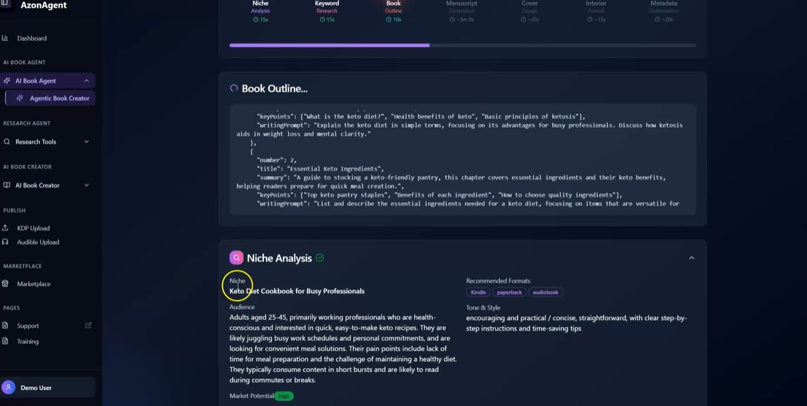 AzonAgent INSIDE THE APP DASHBOARD