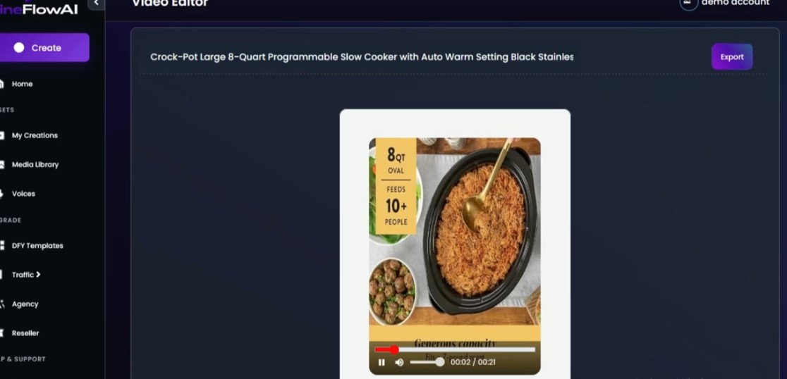 CINEFLOWAI INSIDE THE APP DASHBOARD