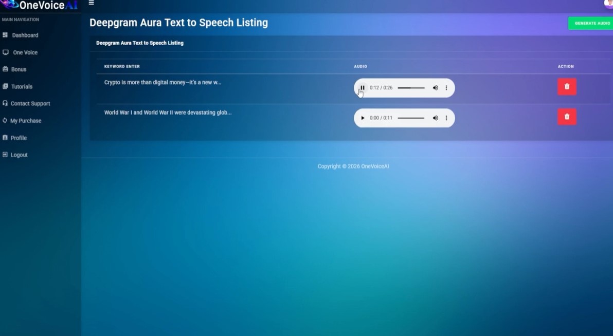 my experience inside one voice ai app one voice option