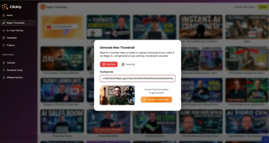 INSIDE THE DASHBOARD CREAT NEW THUMBNAIL OPTION